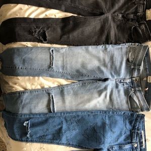 3 pairs of skinny jeans